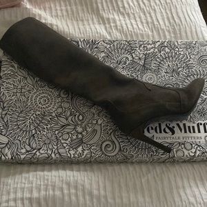 Narrow calf tan boots. Never worn